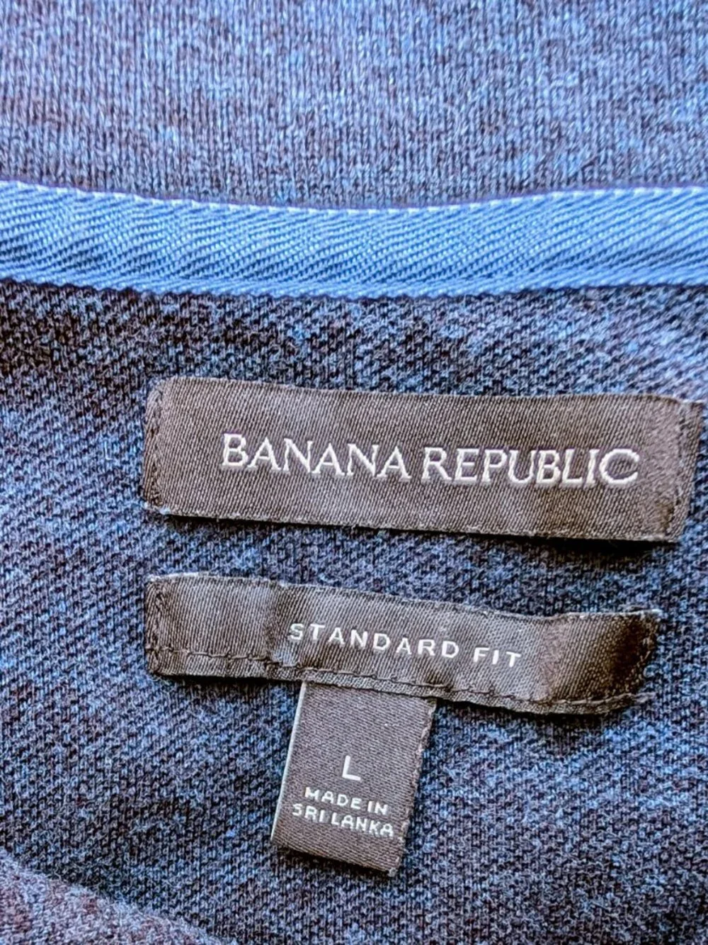Banana Republic Standard Fit - Navy Polo Men's Shirt - Size L